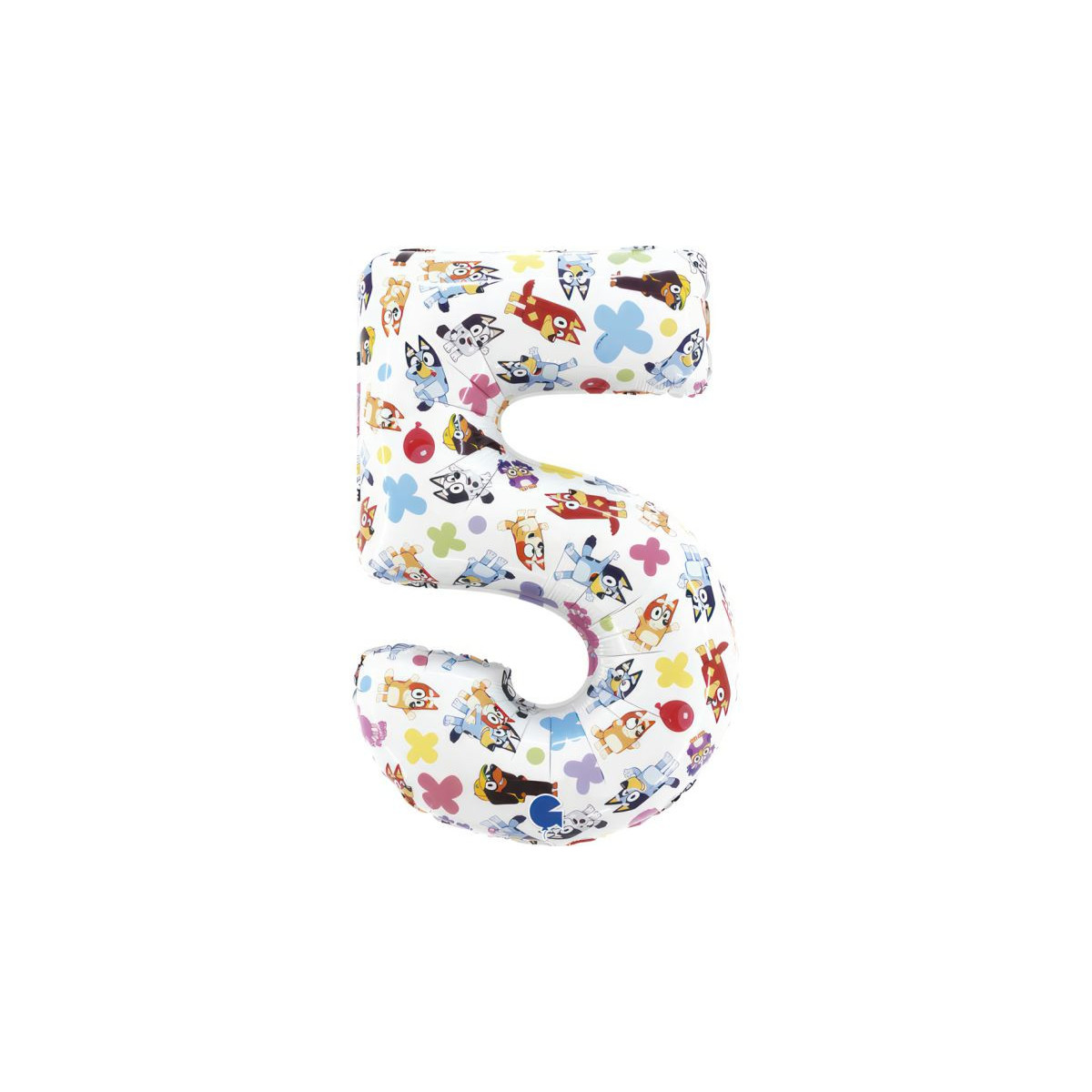 Bluey Supershape Number 5 Foil Balloon - Inflated