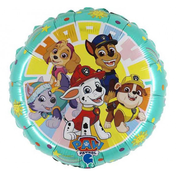 Paw Patrol Round Foil Balloon - Inflated Paw Patrol Round Foil Balloon - Inflated