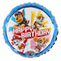 Paw Patrol Happy Birthday Round Foil Balloon - Inflated