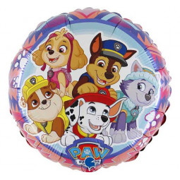 Paw Patrol Round Foil Balloon - Inflated