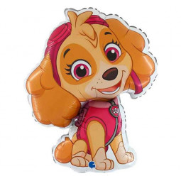 Paw Patrol Skye Shaped Foil Balloon - Inflated