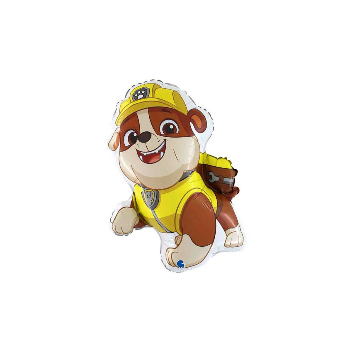 Paw Patrol Rubble Shaped Foil Balloon - Inflated Paw Patrol Rubble Shaped Foil Balloon - Inflated