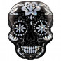 Black Sugar Skull Supershape Foil Balloon - Inflated Black Sugar Skull Supershape Foil Balloon - Inflated