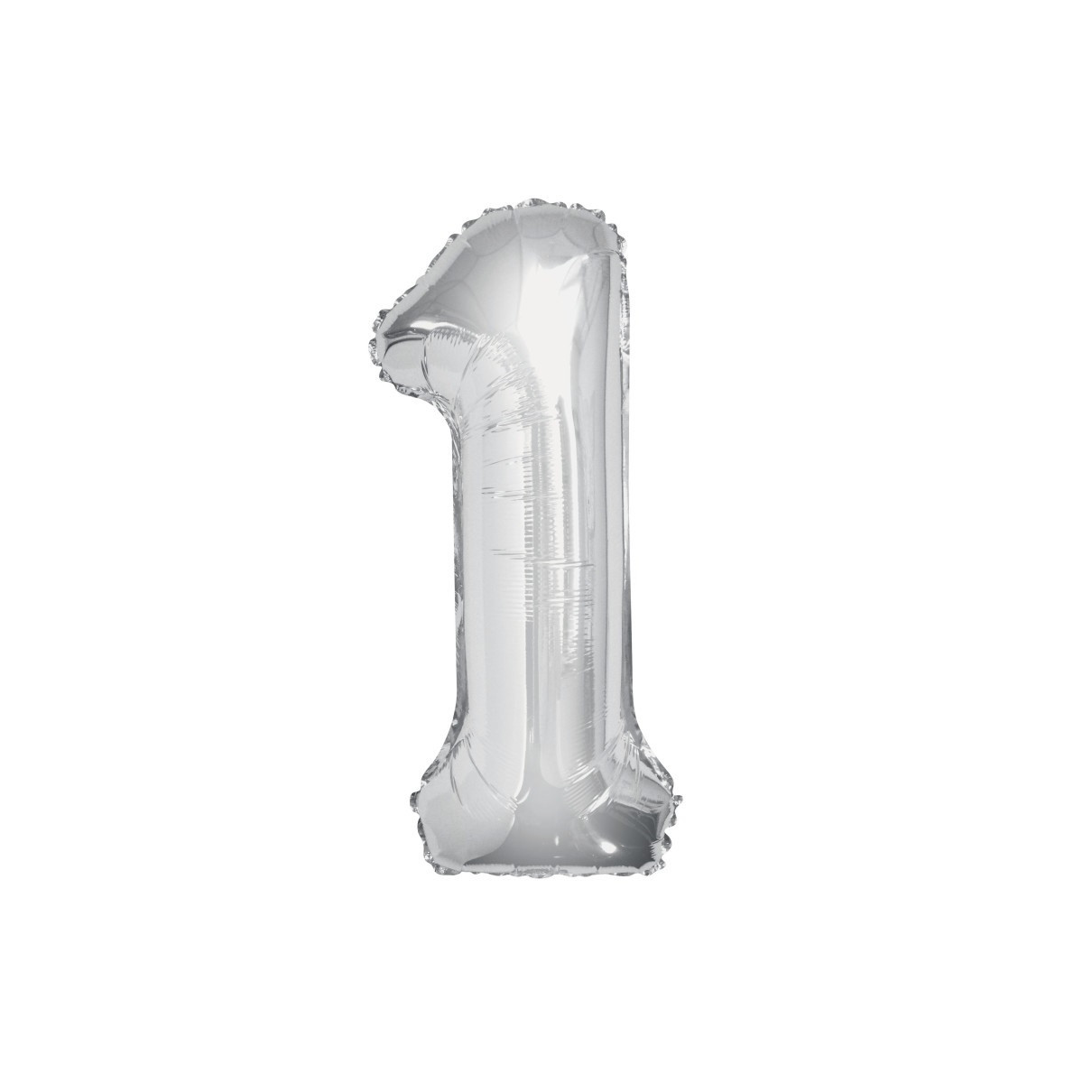 Silver Giant Number Supershape Foil Balloons - Numbers 0 - 9 - Inflated