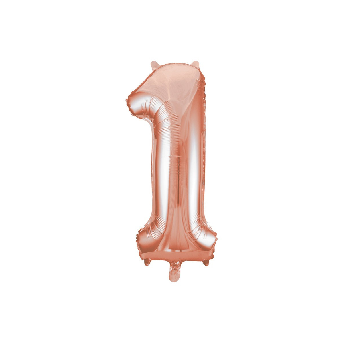 Rose Gold Giant Number Supershape Foil Balloons - Numbers 0 - 9 - Inflated