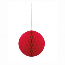 Red Honeycomb Ball Decoration