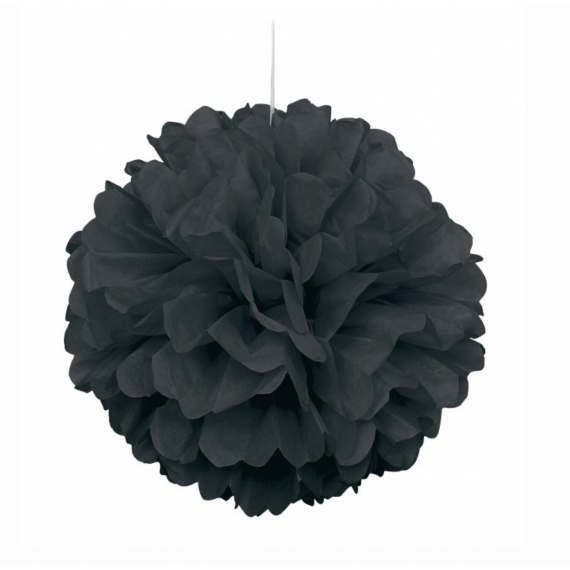 Black Tissue Paper Pom Pom Decoration