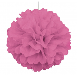 Hot Pink Tissue Paper Pom Pom Decoration