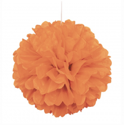 Orange Tissue Paper Pom Pom Decoration