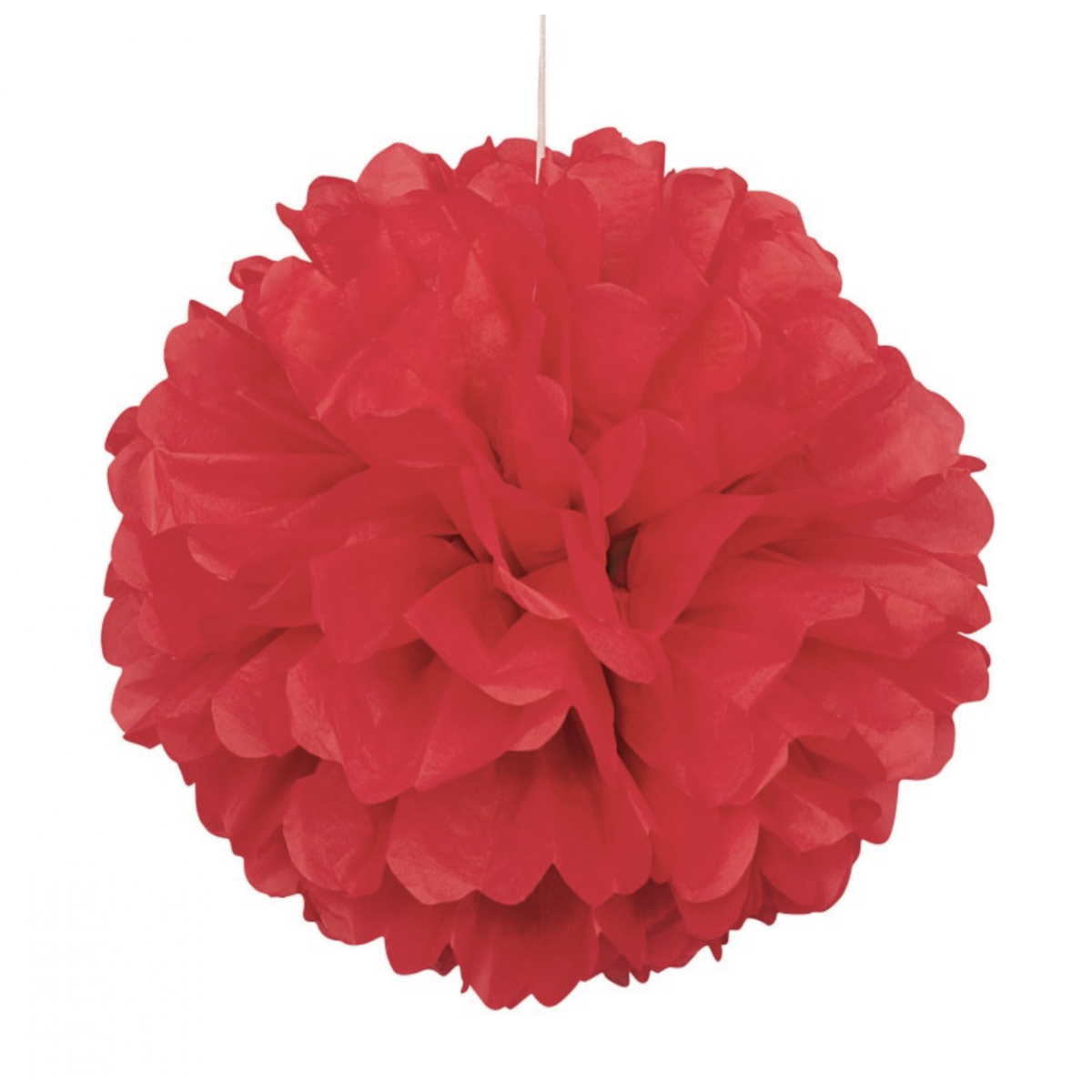 Red Tissue Paper Pom Pom Decoration