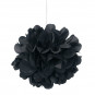 3 Black Tissue Paper Pom Pom Decorations 3 Black Tissue Paper Pom Pom Decorations