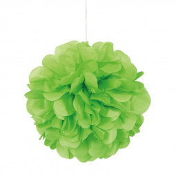 3 Lime Green Tissue Paper Pom Pom Decorations