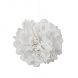 3 White Tissue Paper Pom Pom Decorations