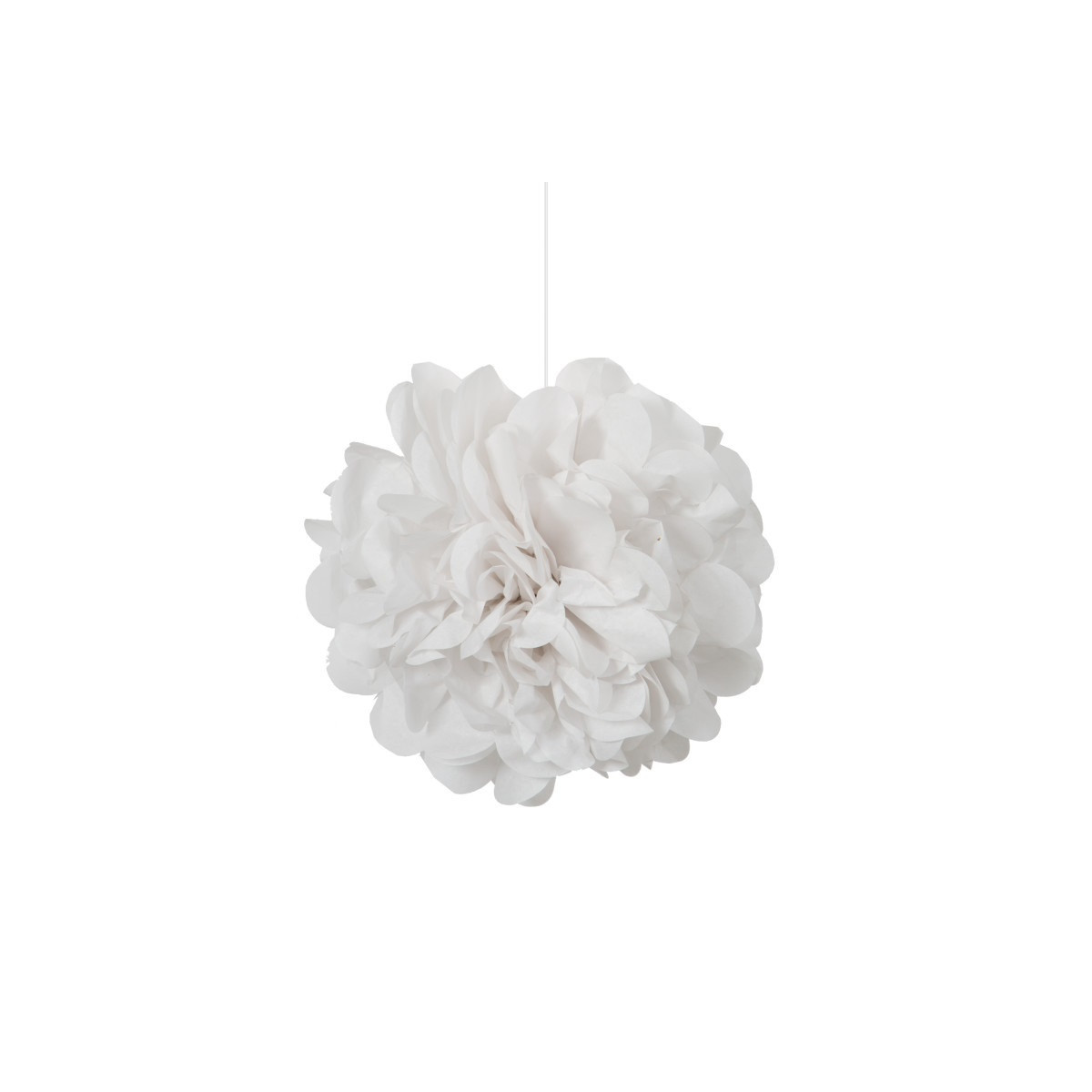 3 White Tissue Paper Pom Pom Decorations 3 White Tissue Paper Pom Pom Decorations
