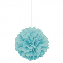 3 Teal Tissue Paper Pom Pom Decorations