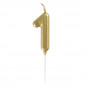 Gold Metallic Finish Number Candles 0 - 9 Gold Metallic Finish Number Candles 0 - 9