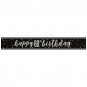 Black 60th Birthday Banner