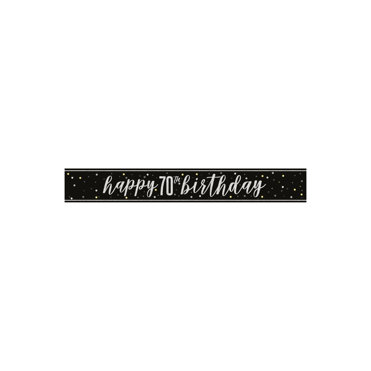 Black 70th Birthday Banner Black 70th Birthday Banner