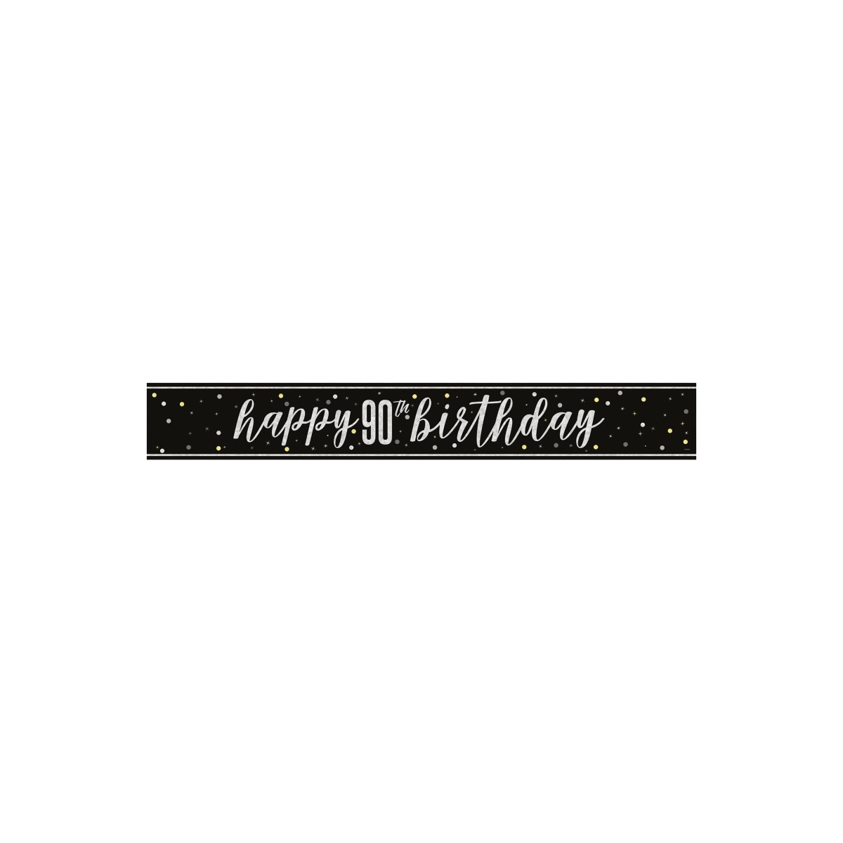 Black 90th Birthday Banner Black 90th Birthday Banner
