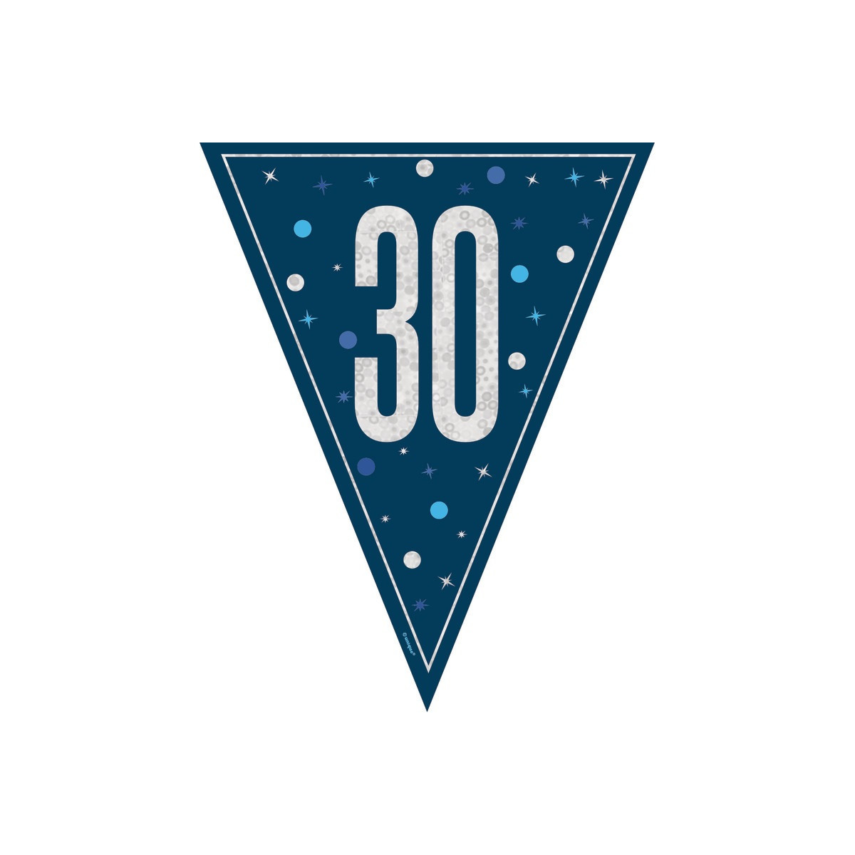 Blue 30th Birthday Plastic Bunting Blue 30th Birthday Plastic Bunting