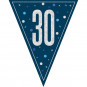 Blue 30th Birthday Plastic Bunting Blue 30th Birthday Plastic Bunting