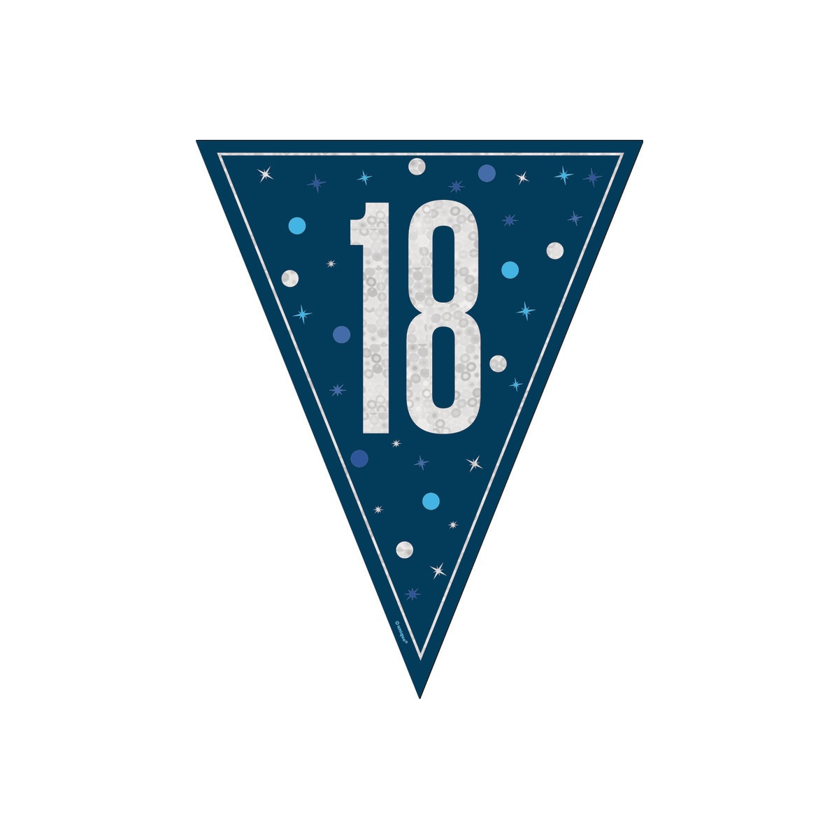 Blue 18th Birthday Plastic Bunting Blue 18th Birthday Plastic Bunting