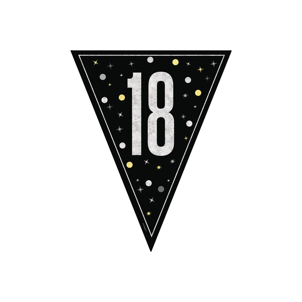 Black 18th Birthday Plastic Bunting Black 18th Birthday Plastic Bunting
