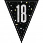 Black 18th Birthday Plastic Bunting Black 18th Birthday Plastic Bunting
