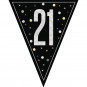 Black 21st Birthday Plastic Bunting Black 21st Birthday Plastic Bunting