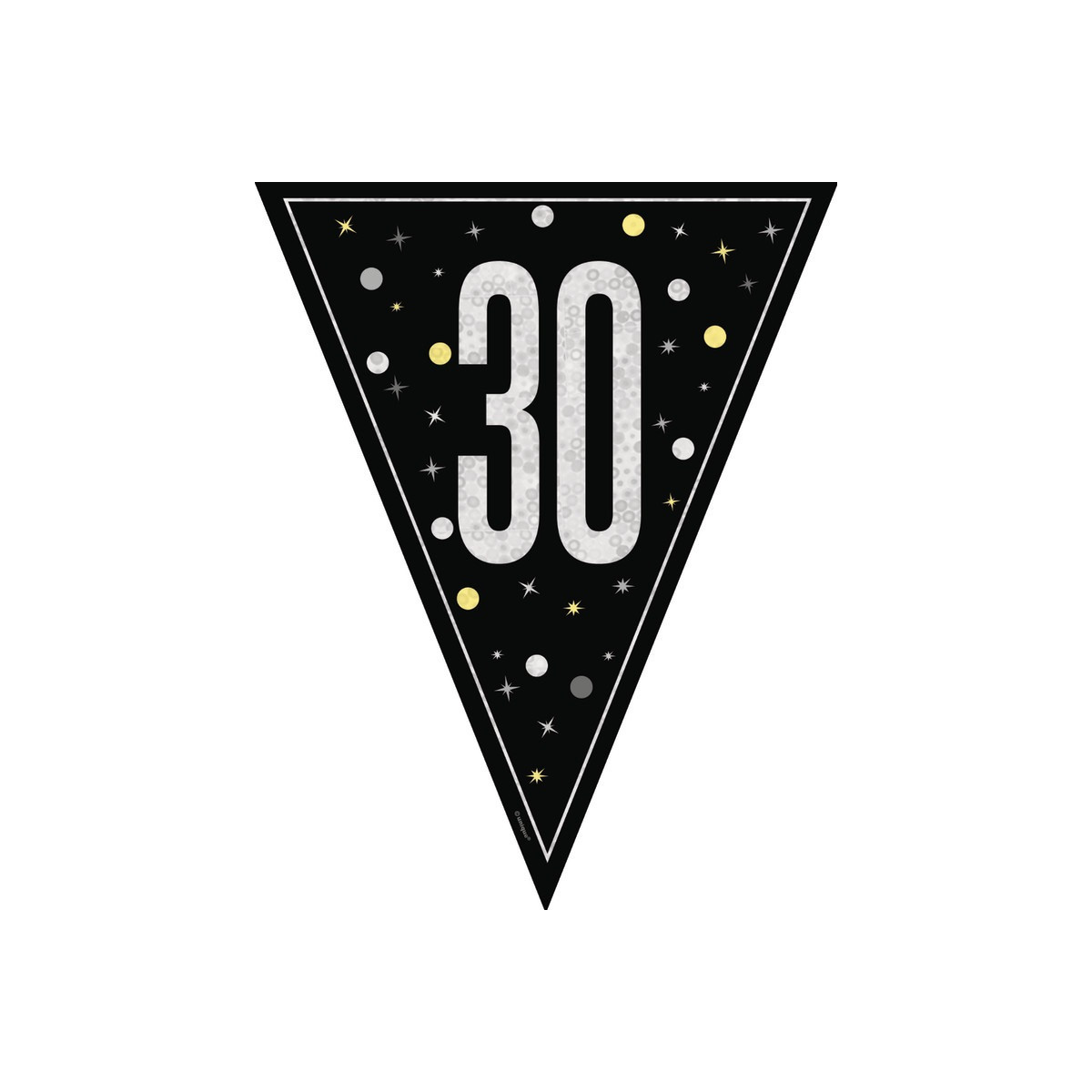 Black 30th Birthday Plastic Bunting Black 30th Birthday Plastic Bunting