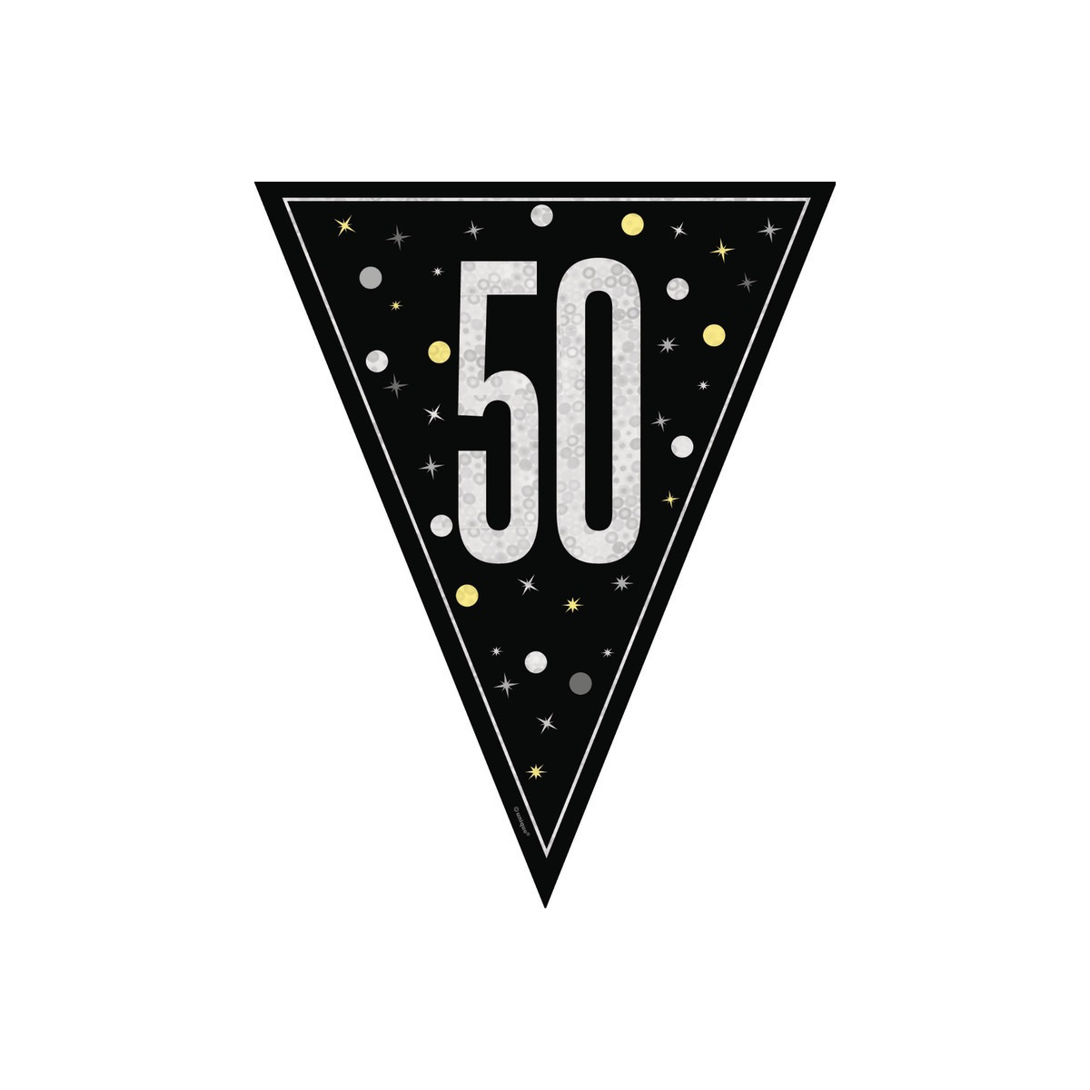 Black 50th Birthday Plastic Bunting Black 50th Birthday Plastic Bunting