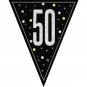 Black 50th Birthday Plastic Bunting Black 50th Birthday Plastic Bunting