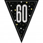 Black 60th Birthday Plastic Bunting