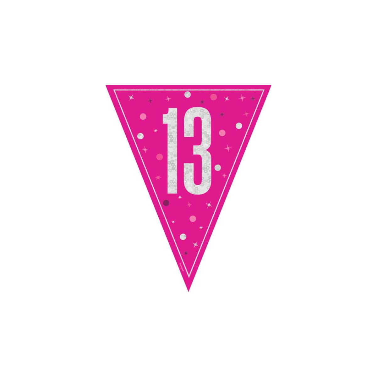 Pink 13th Birthday Plastic Bunting