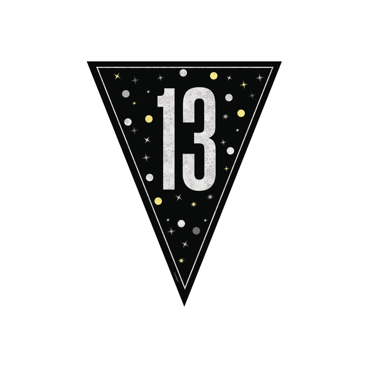 Black 13th Birthday Plastic Bunting Black 13th Birthday Plastic Bunting