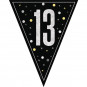 Black 13th Birthday Plastic Bunting Black 13th Birthday Plastic Bunting