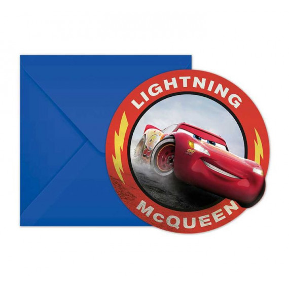 Cars Invitations - Pack of 6