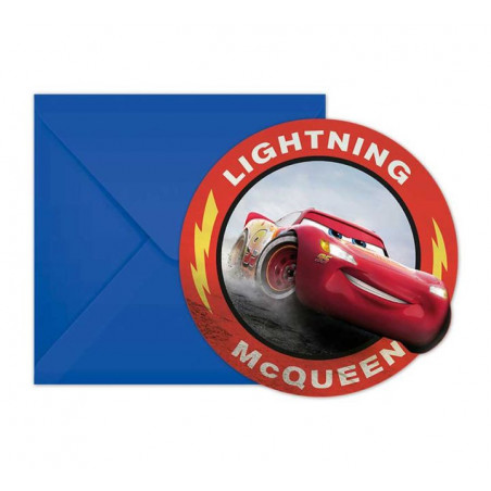 Cars Invitations - Pack of 6