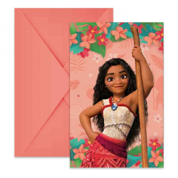 Moana Invitations - Pack of 6