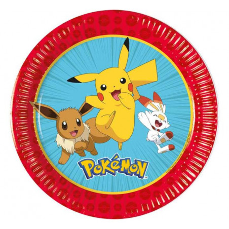 Pokemon Paper Plates - Pack of 8