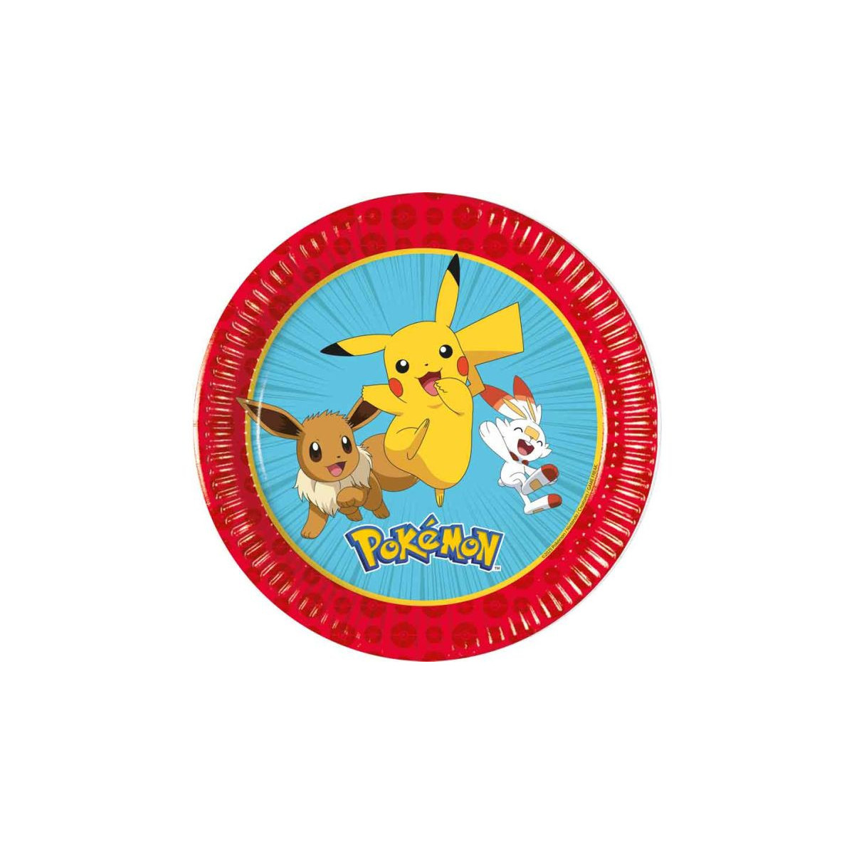 Pokemon Paper Plates - Pack of 8