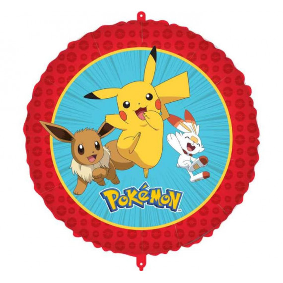Pokemon Round Foil Balloon - Inflated