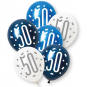 Blue Age 50 Latex Balloons - Inflation Options