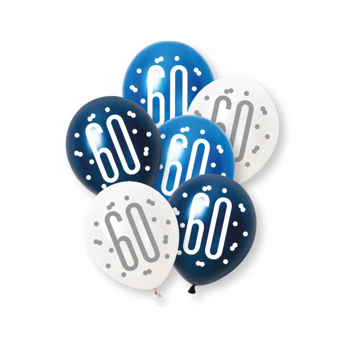 Blue Age 60 Latex Balloons - Inflation Options