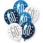 Blue Age 60 Latex Balloons - Inflation Options