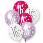Pink Age 16 Latex Balloons - Inflation Options