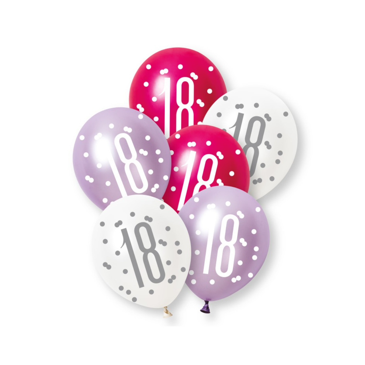 Pink Age 18 Latex Balloons - Inflation Options