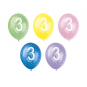 Multicoloured Age 3 Latex Balloons - Inflation Options