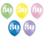 Multicoloured Age 30 Latex Balloons - Inflation Options