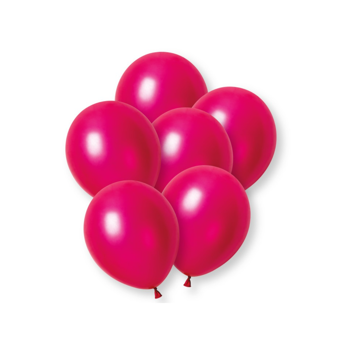 Plain Fuchsia Pink Pearl Latex Balloons - Inflation Options